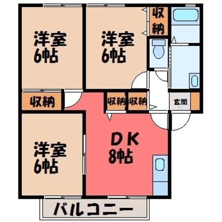 東武宇都宮駅 バス11分  中丸下車：停歩4分 1階の物件間取画像